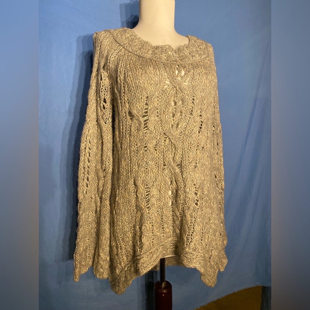 Free People Open Cable Knit Sweater - Size Small